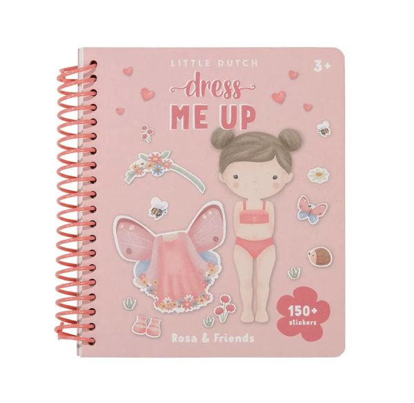 Little Dutch - Anzieh- und Stickerbuch - Rosa & Friends