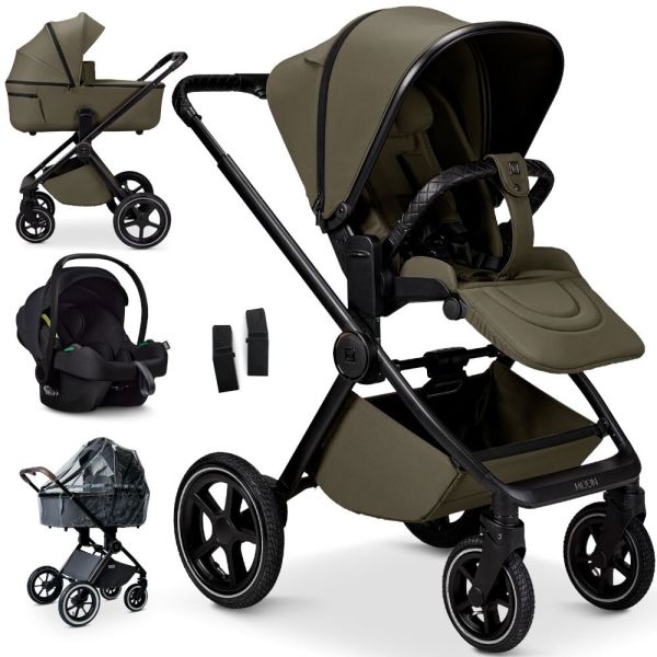 Moon GIO 2.0 - Moss - SET inkl. Sportsitz, Babyschale, Adapter & Träumeland Matratze