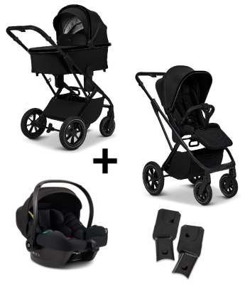 kinderwagen doppel DERYAN Duo Kinderwagen Elena Schwarz main image 0