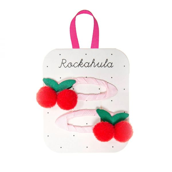 Rockahula Kids Haarspangen - Sweet Cherry Pom Pom - 2er Pack