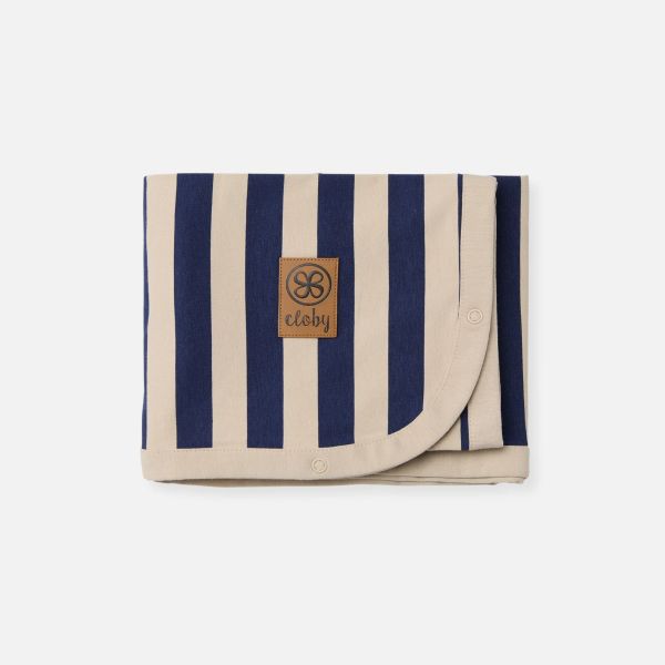 Cloby - UV Decke / Sonnensegel Navy/ Sandy Stripe