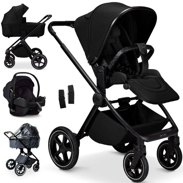 Moon GIO 2.0 - Onyx - SET inkl. Sportsitz, Babyschale, Adapter & Träumeland Matratze